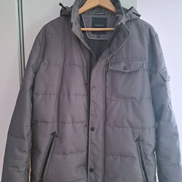 NauticaParka/puffer coat Mens Grey hooded